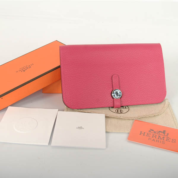 HPW00P Hermes in pelle Portafoglio passaporto a Peach